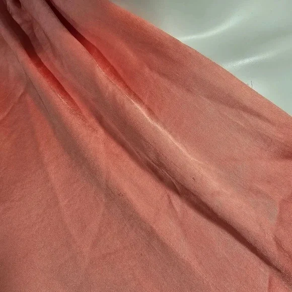 Smythe Ruffle Trim One Shoulder Top Rose Pink Size 4 Satin Smocked Blouse